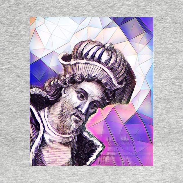 Dionysius of Halicarnassus Pink Portrait | Dionysius of Halicarnassus Artwork 8 by JustLit
